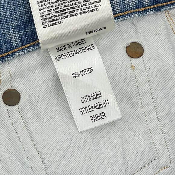 AGOLDE Parker Swapmeet Distressed Cutoff Denim Shorts Women’s Size 31 Vintage - Picture 4 of 5